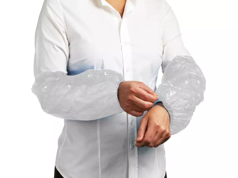 Hycare disposable oversleeve 40 µm polyethylene 40 x 20 cm white